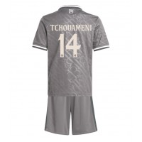 Maglie da calcio Real Madrid Aurelien Tchouameni #14 Terza Maglia Bambino 2024-25 Manica Corta (+ Pantaloni corti)